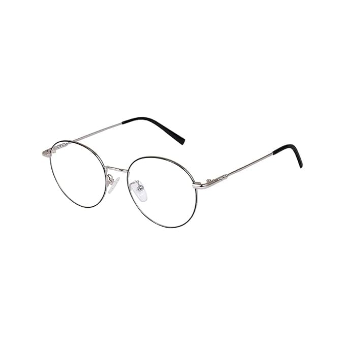 mashamart® Round Shape Blue Cut Antiglare Computer Eyeglasses For Men And Women |Blue Light Filtering Glasses For Computer And Mobile Use | 100% UV Protection | Gold & Silver Rose Gold. (Silver) - Image 2