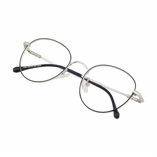 mashamart® Round Shape Blue Cut Antiglare Computer Eyeglasses For Men And Women |Blue Light Filtering Glasses For Computer And Mobile Use | 100% UV Protection | Gold & Silver Rose Gold. (Silver) - Image 1