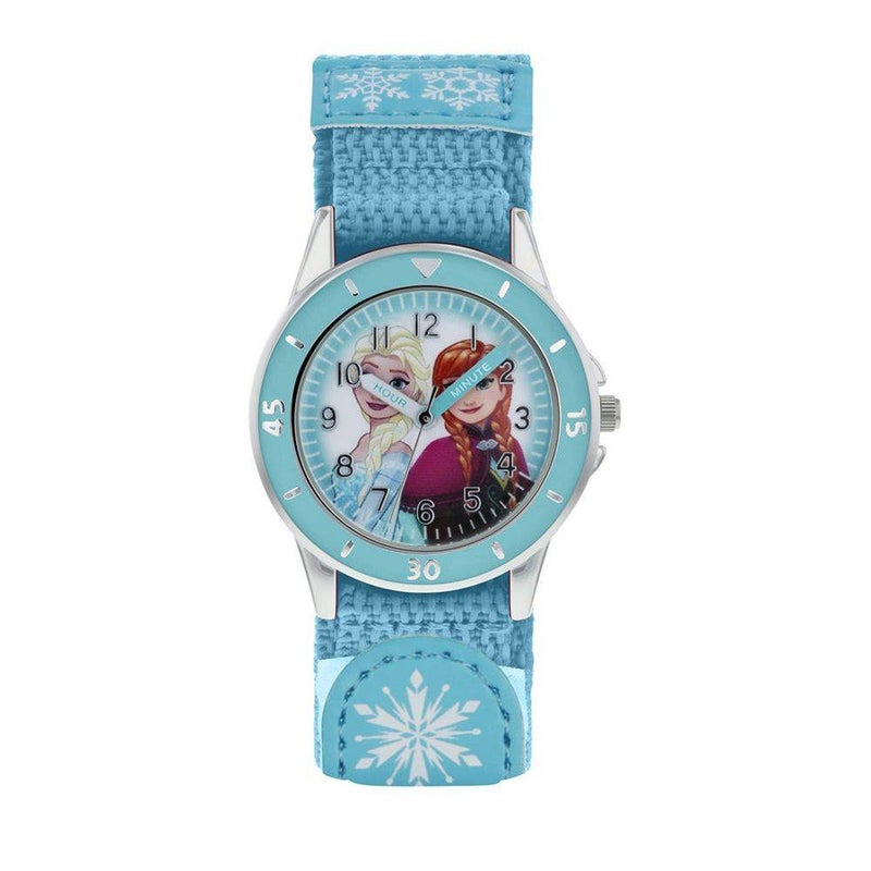 Disney FROZEN ديزني فروزن إلسا وآنا تايم تيتشر فابريك أنالوج واتش (أزرق/فضي) - Image 2