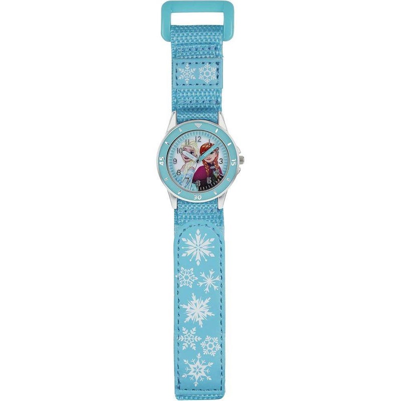 Disney FROZEN ديزني فروزن إلسا وآنا تايم تيتشر فابريك أنالوج واتش (أزرق/فضي) - Image 3