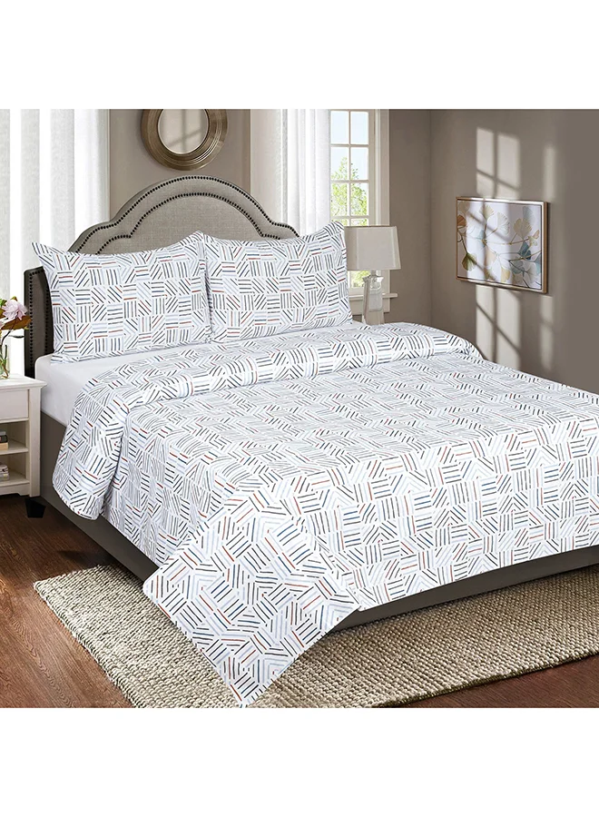 Madison Senaki 3-Piece Twin Printed 144-Thread Count Cotton Duvet/Quilt Cover Set 220 x 150 cm
