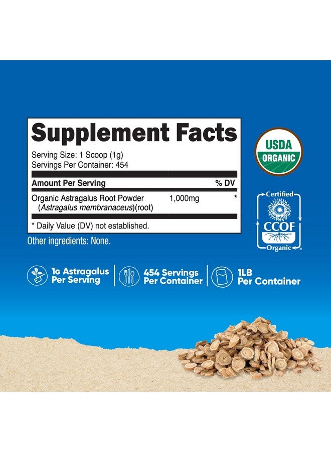 Nutricost Organic Astragalus Root Powder 1LB - Gluten Free, Non-GMO, Vegetarian - Image 2