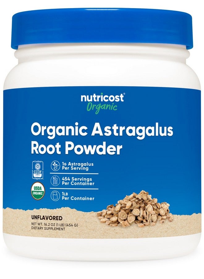 Nutricost Organic Astragalus Root Powder 1LB - Gluten Free, Non-GMO, Vegetarian - Image 1