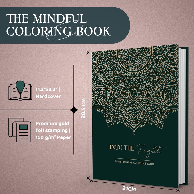 BIROYAL XXL Adult Coloring Book for Women 11.2â€x8.3â€ - 100 Patterns Coloring Books for Adults Relaxation - Mindfulness & Personal Growth Prompts - Anxiety, Stress Relief & Relaxation Gifts for Women - Image 3