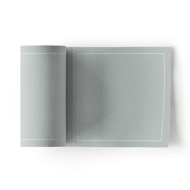 MY DRAP مناديل كوكتيل قطنية - 4.3 × 4.3 بوصة - 50 وحدة لكل لفة - رمادي - Image 1