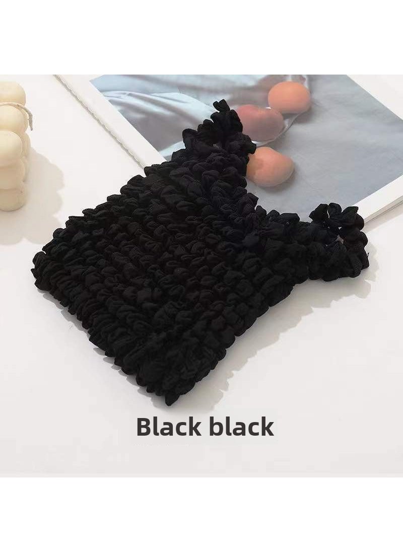 Magic Expandable Tote Bag with Elastic Wrinkles Black & 5A quality 