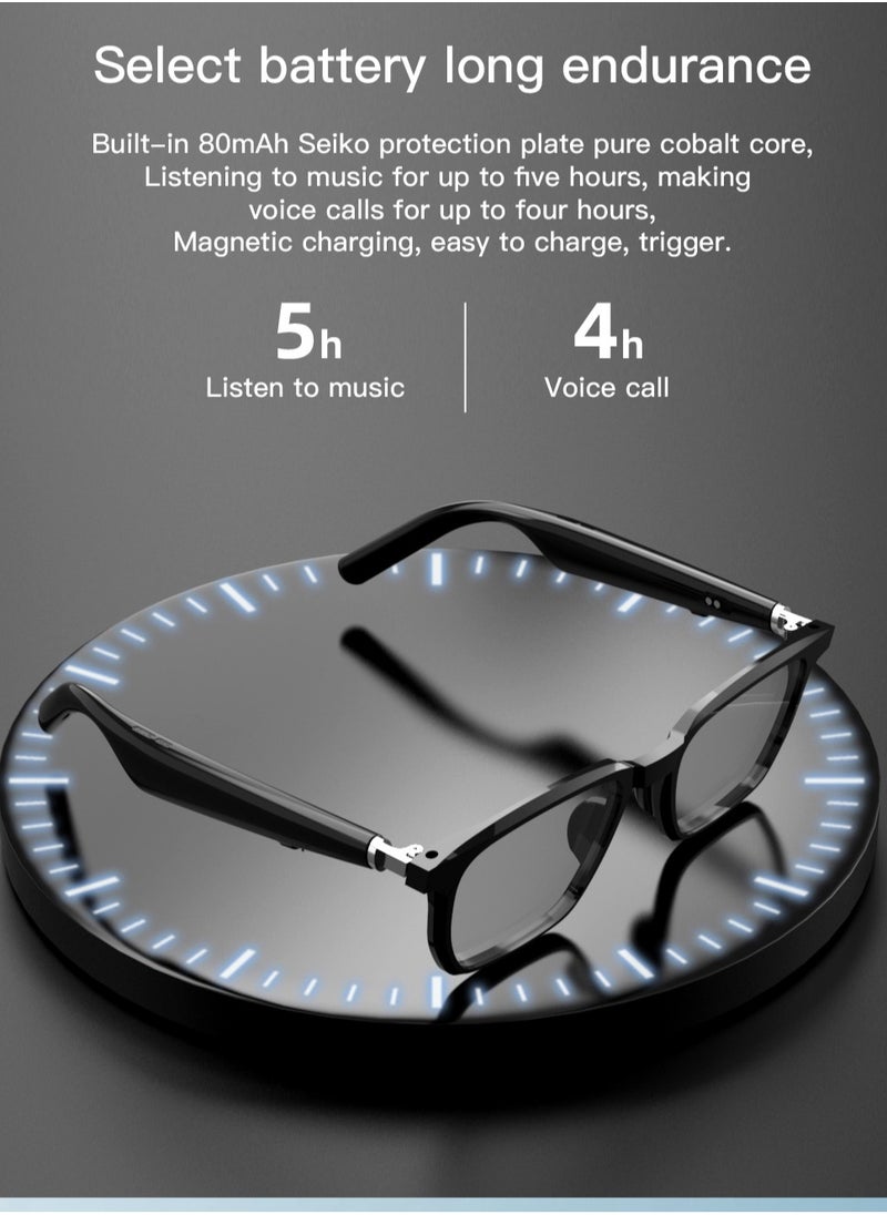 GULFLINK G01-09 Earphones Music Play Control Smart Glasses With Speakers Bluetooth Glasses Black  - Image 5
