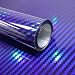 Lypumso Carbon Fiber Vinyl Wrap High Gloss Car Wrap Vinyl Roll with Air Release Technology Self Adhesive Vehicle Interior Exterior Decoration Automotive DIY Decal Sticker Film Blue 1ft x 5ft - Image 2