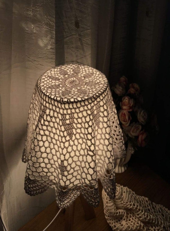 Damanni Cotton Handmade Crochet Lace Tablecloth Doilies Doily,Round,White,19 Inch - Image 3