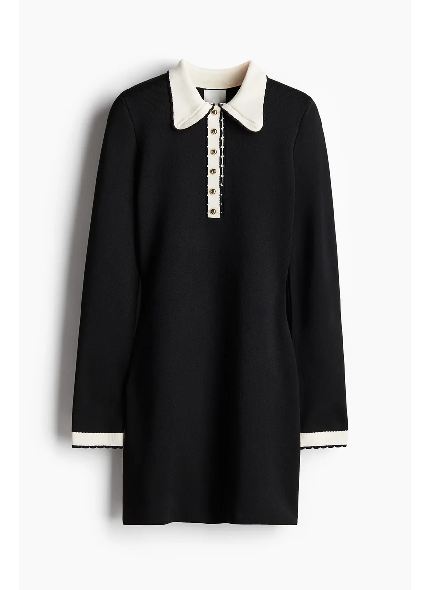 اتش اند ام Knitted Collared Dress