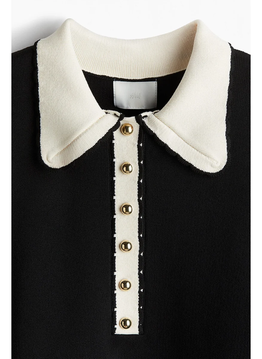 اتش اند ام Knitted Collared Dress