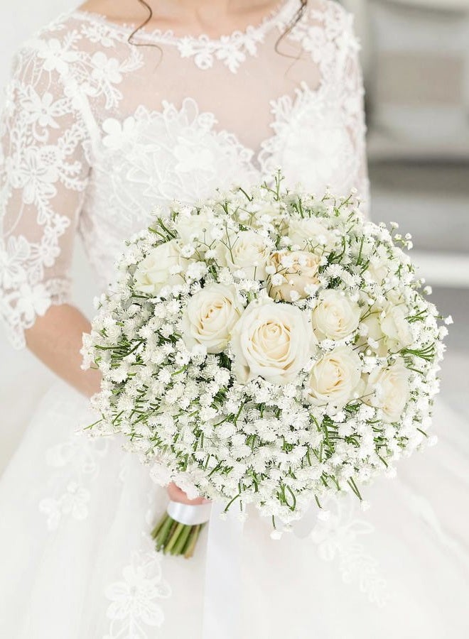 DEEMEI Artificial Baby Breath Flowers White Gypsophila Bouquets 15 pcs Real Touch Flowers for Wedding Party Home Decoration - Image 4