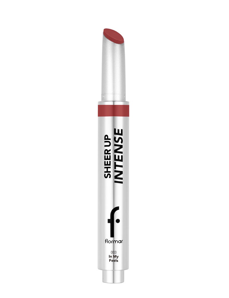 فلورمار Sheer Up Intense Lipstick, High-Shine Glossy Lip Color, Hydrating Non-Sticky Buildable Lip Stick – 003 In My Feels IN MY FLS - Image 1