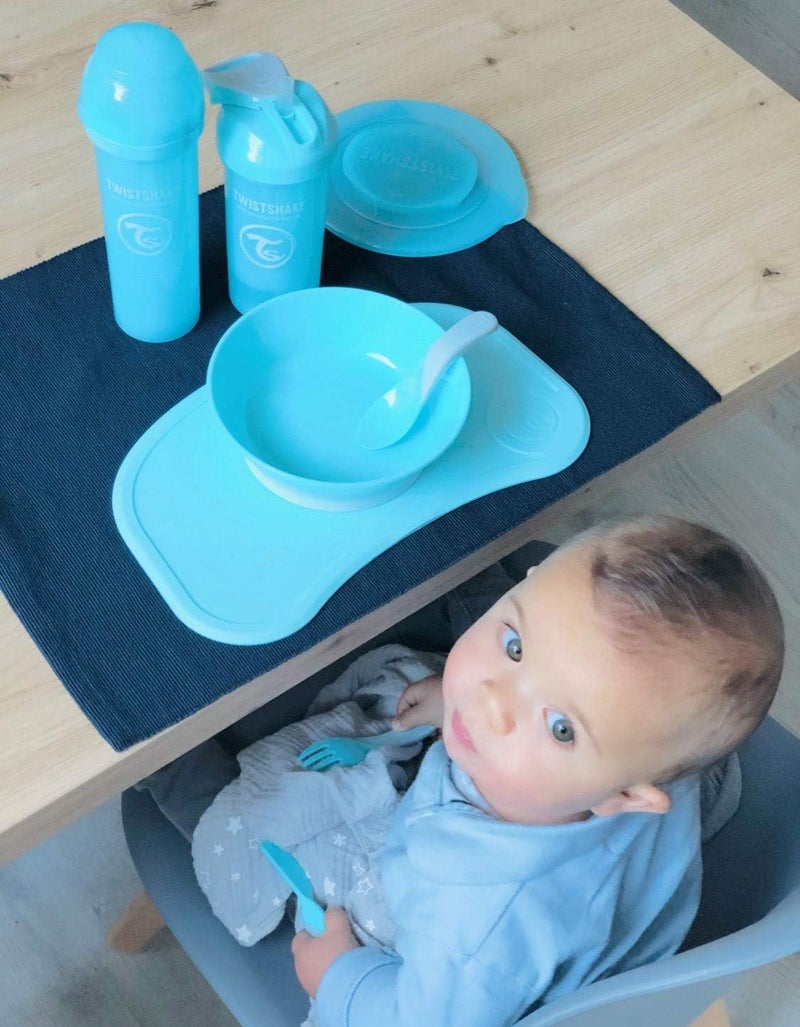 TWISTSHAKE Baby Bowl with Airtight Lid | BPA-Free | 6 Month+ Feeding Plate | Food Training Plate for Kids | Food & Cereal | Learning Bowl for Kids | Blue - Image 4