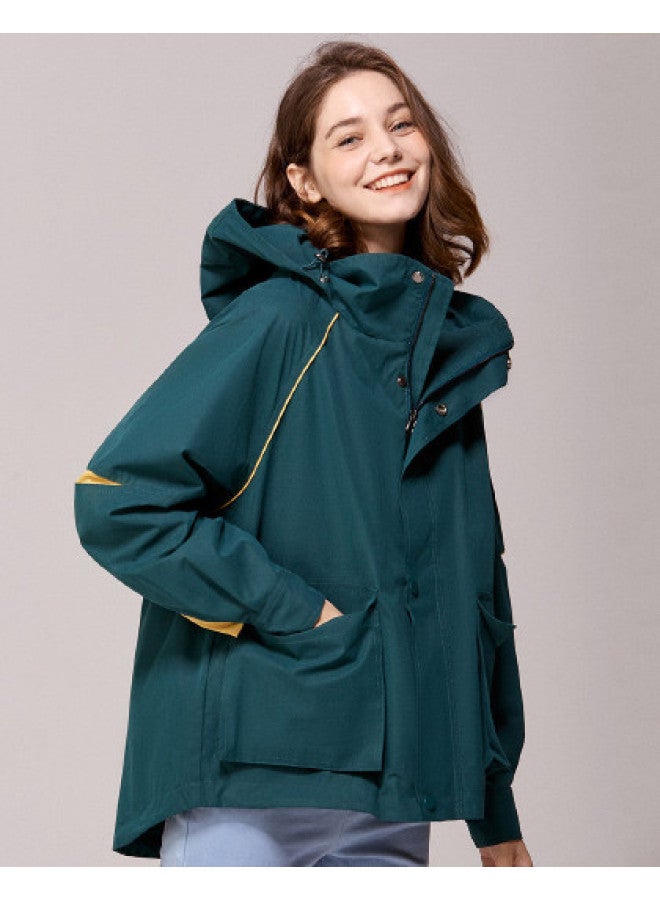Hush Puppies Versatile Casual Fashion Hooded Jacket For Women, Slimming And Heightening For Spring And Autumn - Image 1