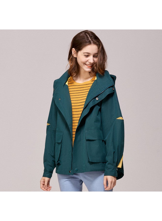 Hush Puppies Versatile Casual Fashion Hooded Jacket For Women, Slimming And Heightening For Spring And Autumn - Image 3