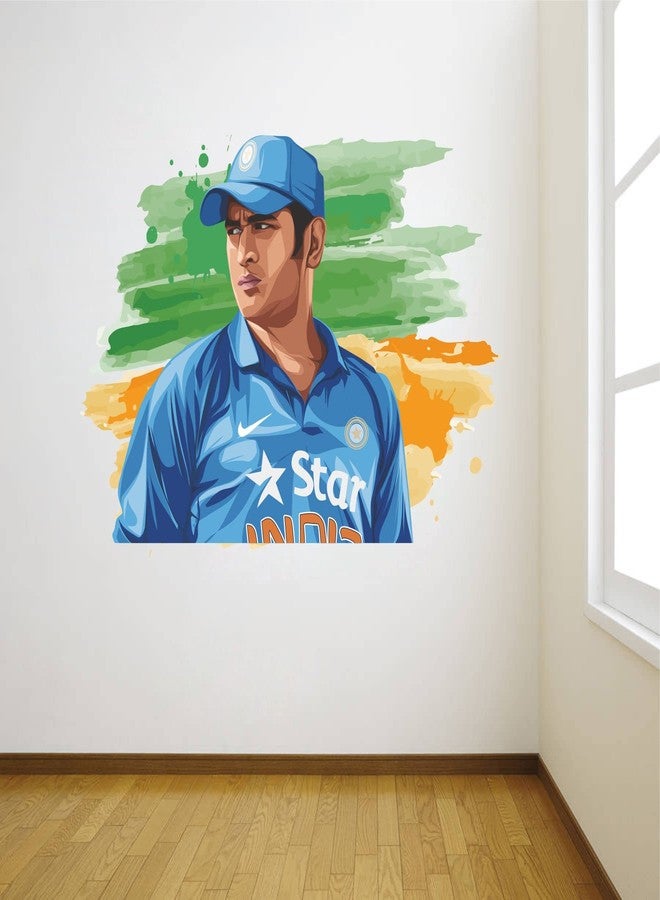 Sticker Yard Ms dhoni Vinyl Wall Sticker for Living Room/Bedroom/Office and All Decorative Wall Stickers Size 55X40CM - Image 3