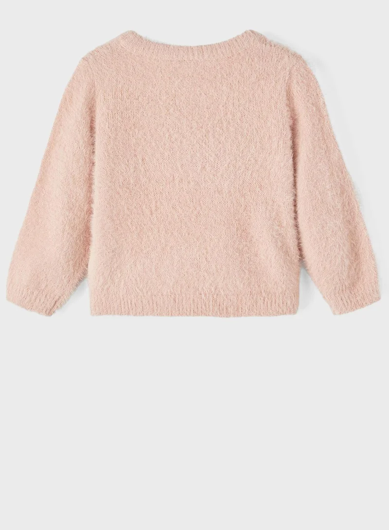 NAME IT Kids Text Print Knitted Sweater
