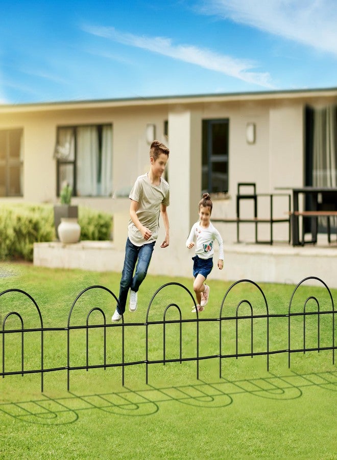 FOREHOGAR Decorative Black Garden Border Fence 18inX50ft Metal Wire Edging Flower Bed Folding Fences Panel Outdoor Garden Fencing Patio Edge Landscape for Yard - Image 2