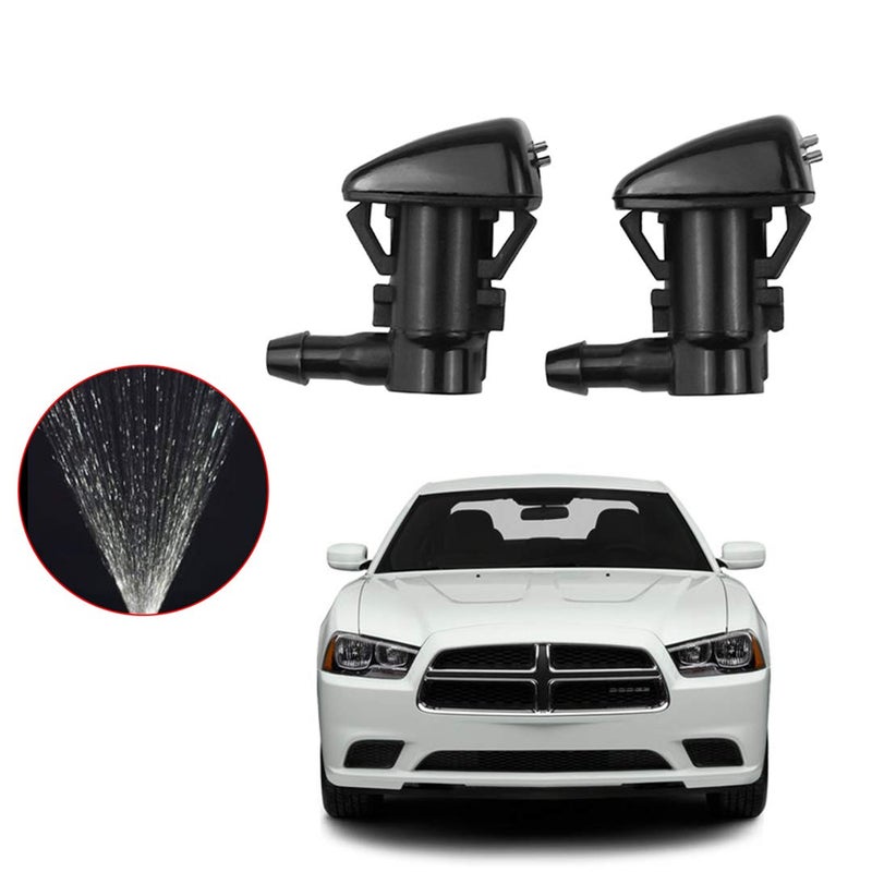 Direct Replacemnt Adjustable Windshield Washer Wiper Nozzle Mist Spray for 20112017 Dodge ChallengerChargerChrysler 300 20082013 Jeep Liberty Replace OE for 5182327AA 68024312AB 55157319AA