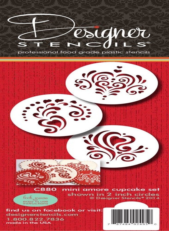 Designer Stencils Mini Amore Cupcake Stencil Set by Designer Stencils - Image 1
