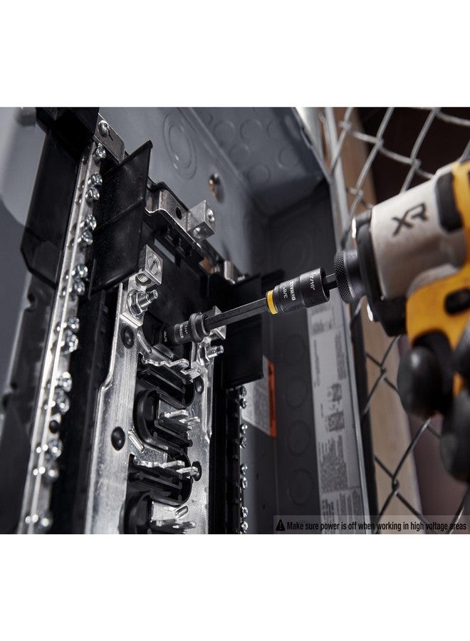 ديوالت مقبس DEWALT FLEXTORQ ووصلة توصيل، SAE، 4 في 1، مع وصلة توصيل 6 بوصات، مفك صواميل مزدوج الطرف (DWADENDEXT-2) - Image 3