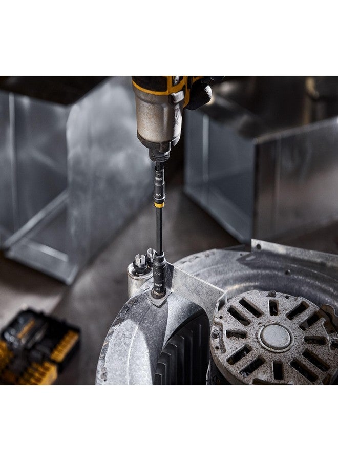 ديوالت مقبس DEWALT FLEXTORQ ووصلة توصيل، SAE، 4 في 1، مع وصلة توصيل 6 بوصات، مفك صواميل مزدوج الطرف (DWADENDEXT-2) - Image 2