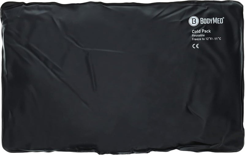حزمة ثلجية قابلة لإعادة الاستخدام من BodyMed مصنوعة من اليوريثان للاستخدام الثقيل للركبة والذراع والمرفق والكتف والظهر - علاج بارد احترافي للإصابات والآلام والتورم والكدمات والالتواءات - 21 بوصة × 13 بوصة (كبير الحجم)