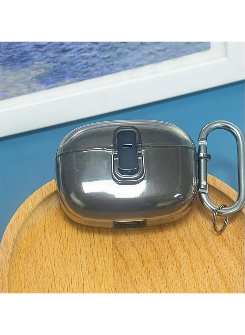 1 قطعة غطاء واقي مع خطاف - غلاف دفاعي شامل مقاوم للخدوش - صندوق تخزين آمن مناسب لسماعات JBL Vibe Beam و Wave 200TWS - صلب شفاف مضاد للصدمات - Image 4