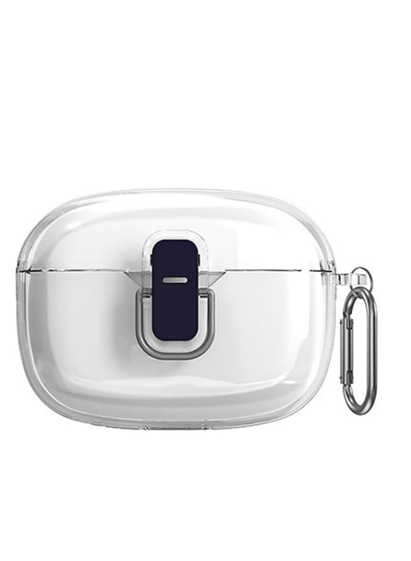 1 قطعة غطاء واقي مع خطاف - غلاف دفاعي شامل مقاوم للخدوش - صندوق تخزين آمن مناسب لسماعات JBL Vibe Beam و Wave 200TWS - صلب شفاف مضاد للصدمات - Image 1