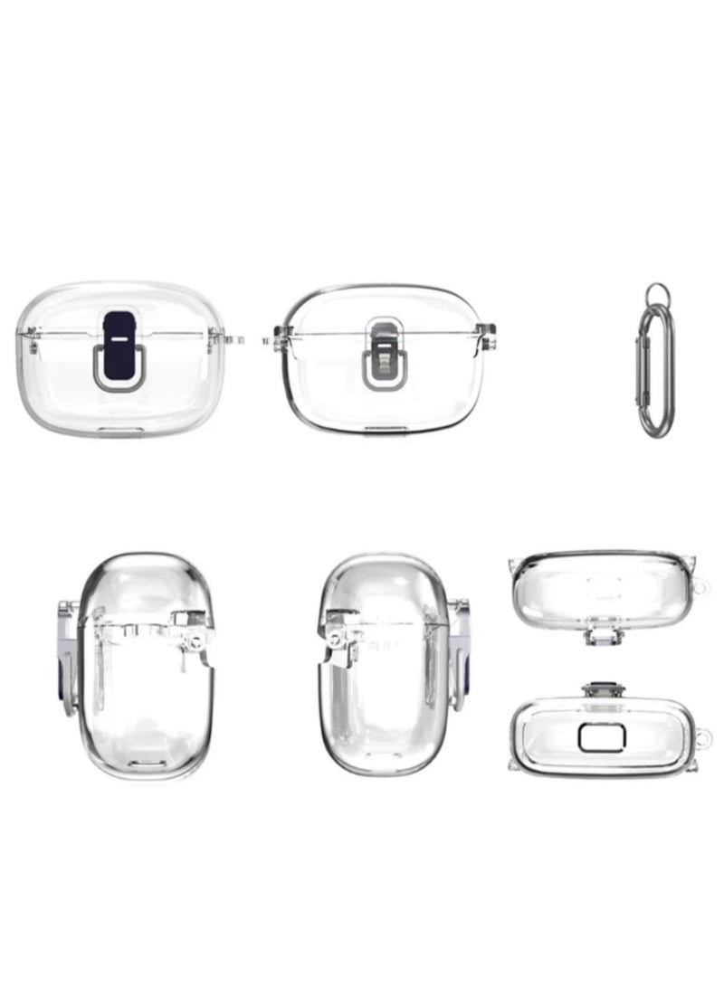 1 قطعة غطاء واقي مع خطاف - غلاف دفاعي شامل مقاوم للخدوش - صندوق تخزين آمن مناسب لسماعات JBL Vibe Beam و Wave 200TWS - صلب شفاف مضاد للصدمات - Image 3