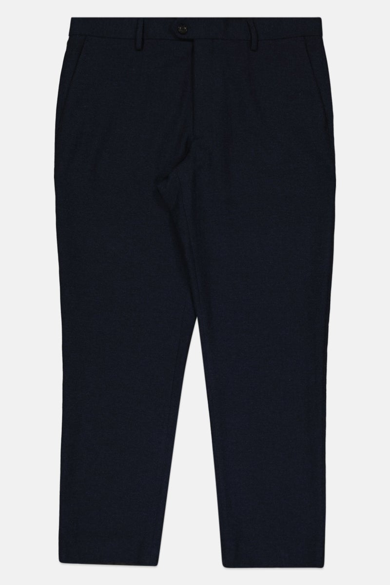 GANT Men Tapered Fit Herringbone Chino Pants, Navy - Image 1