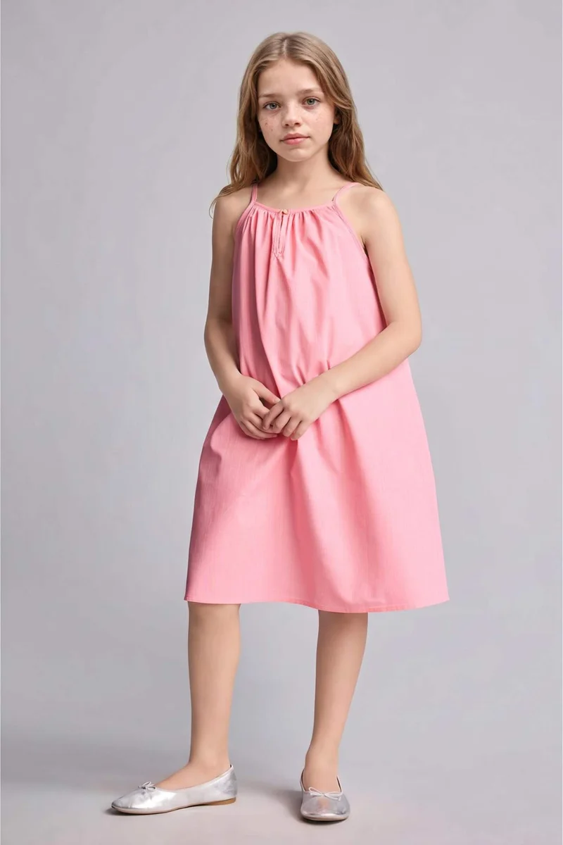 ديفاكتو Girl A Cut Sleeveless Woven Dress
