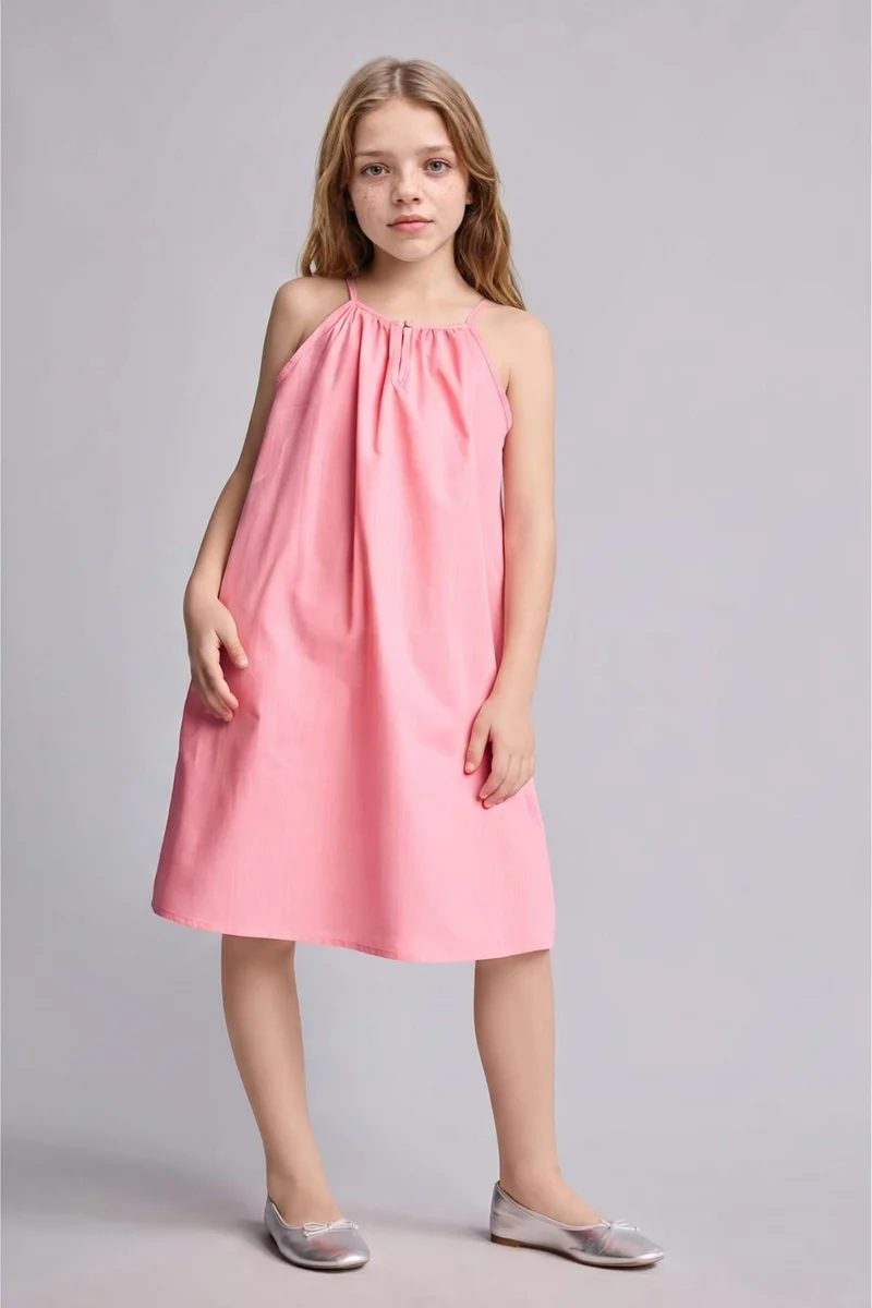 ديفاكتو Girl A Cut Sleeveless Woven Dress