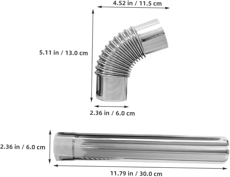 Veemoon أنابيب تهوية مدخنة من الفولاذ المقاوم للصدأ 3 قطع سهلة الإعداد قليلة الصيانة - Image 3