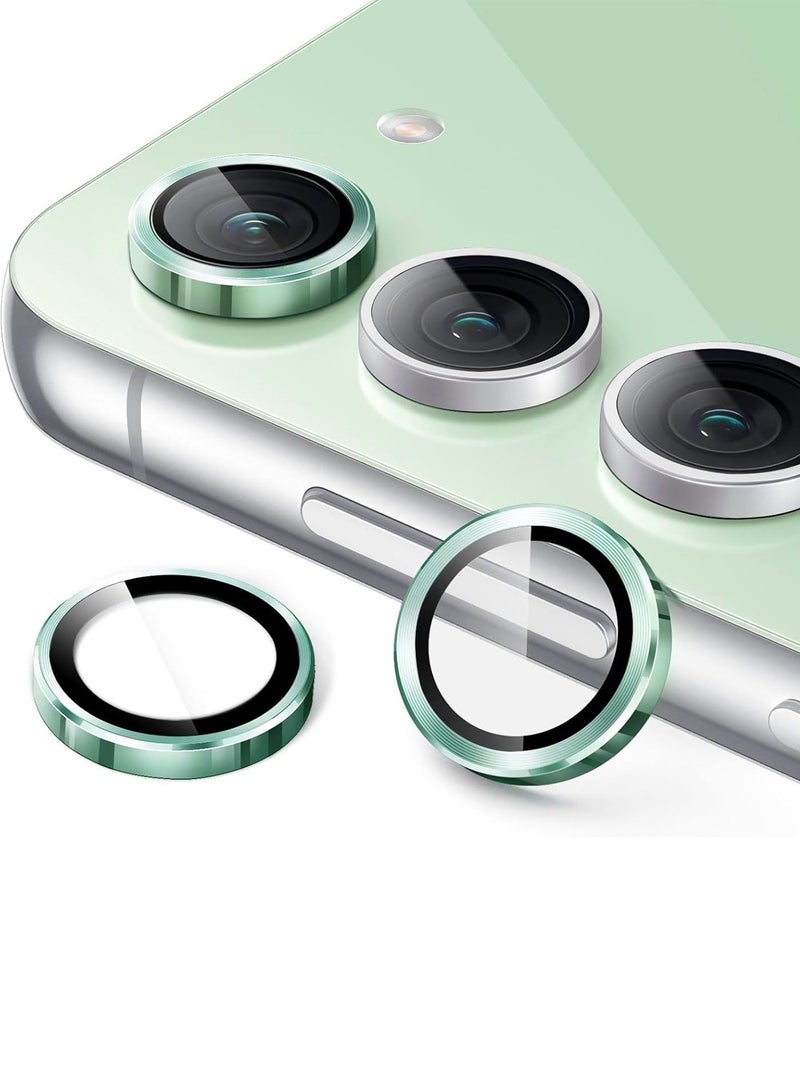 Wtech Premium Camera Lens Frame Tempered Glass Protector Aluminum Alloy Adhesive Coating For Samsung Galaxy S23 5G 2023 Green - Image 1