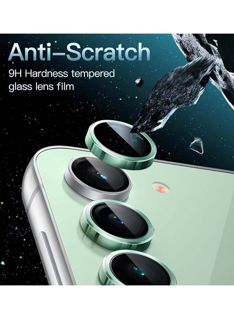 Wtech Premium Camera Lens Frame Tempered Glass Protector Aluminum Alloy Adhesive Coating For Samsung Galaxy S23 5G 2023 Green - Image 3