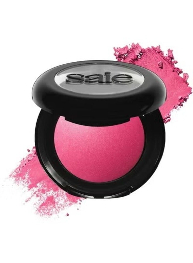Saie Saie SuperSuede™ Talc-Free Powder Blush 3g – Amore - bright fuschia Silky, Blendable, Natural Finish  - Image 1