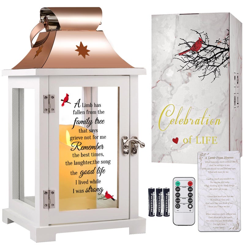 Memorial Lantern Sympathy Gifts for Loss of MomDadLoved One Bereavement Gifts in Memory of Loved One LanternCelebration of Life Memorial Gifts Funeral LanternA Limb has Fallen from The