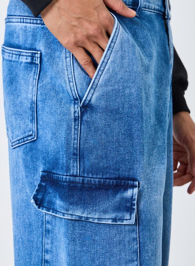 Styli Men Baggy Fit Washed Jeans - Image 3