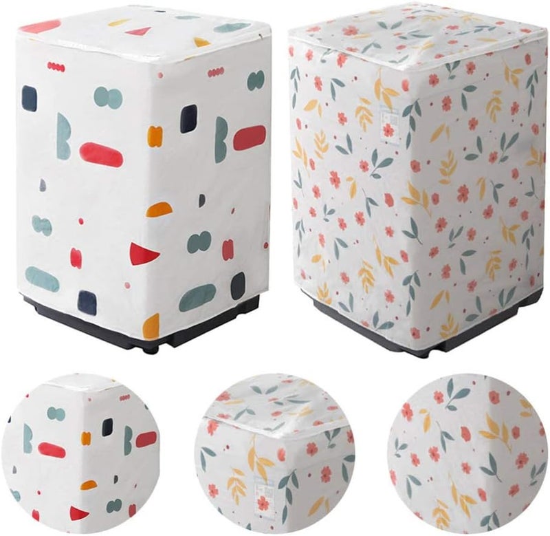 2 Pcs Washing Machine Covers Waterproof Dustproof Washer Dryer Machine Protection Case Washing Appliance Protectors Top Loading Style - Image 2