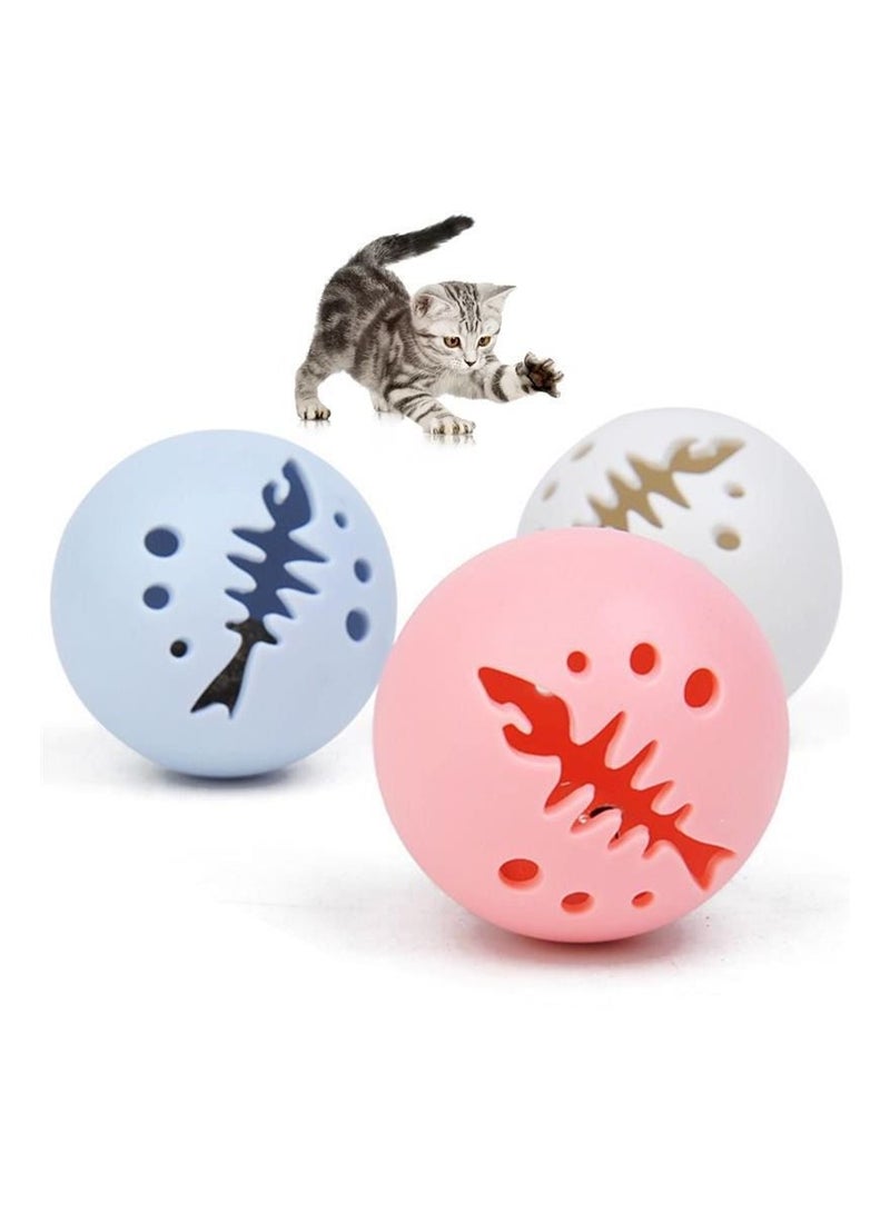 3 pcs LED Light Electronic Rolling Ball Toys for Cat Funny Pet Toy - Image 1