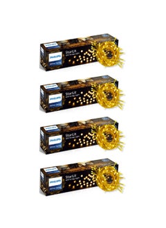 Philips PHILIPS Starlit 12 Meter 72 LEDs String Light for Decoration Festival LED String Light for Diwali Christmas and Home Decoration Warm White Pack of 4  - Image 1