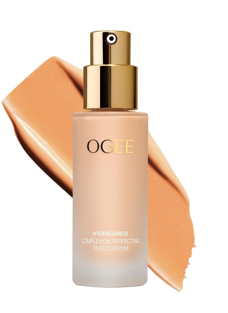 OGEE Ogee Complexion Perfecting Liquid Foundation - Lightweight Tinted Moisturizer For Face (Linden 1.25N - Light Beige, Neutral Undertone) - with Vitamin C & Jojoba Oil - Certified Organic & Made in USA 