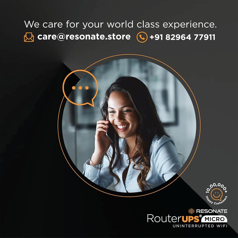 RESONATE راوترUPS® ميكرو | راوتر UPS أصلي لجهاز توجيه WiFi و مودم 12V (يدعم حتى 1A) | احتياطي طاقة غير منقطع يصل إلى 3 ساعات أثناء انقطاع الكهرباء | UPS مدمج صغير مع شحن ذكي - Image 5