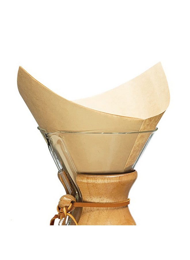 Chemex مرشحات القهوة الطبيعية من شيمكس، مربعة، 100 قطعة - تعبئة حصرية