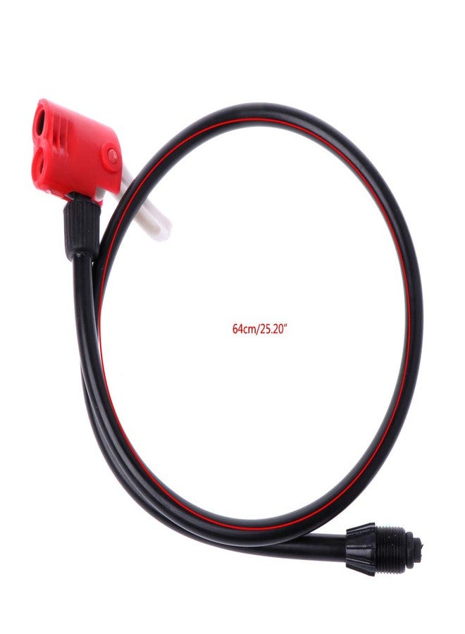 HELYZQ Bike Bicycle Handy Portable Air Pump Tire Inflator Replacement Hose Accessories,Black&red,67cm - Image 3