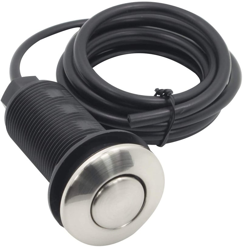 Air Activated Switch Button Sink Top Stainless Steel Brushed Push Airbutton for Food Waste Garbage Disposal Part LONG 25 Inch
