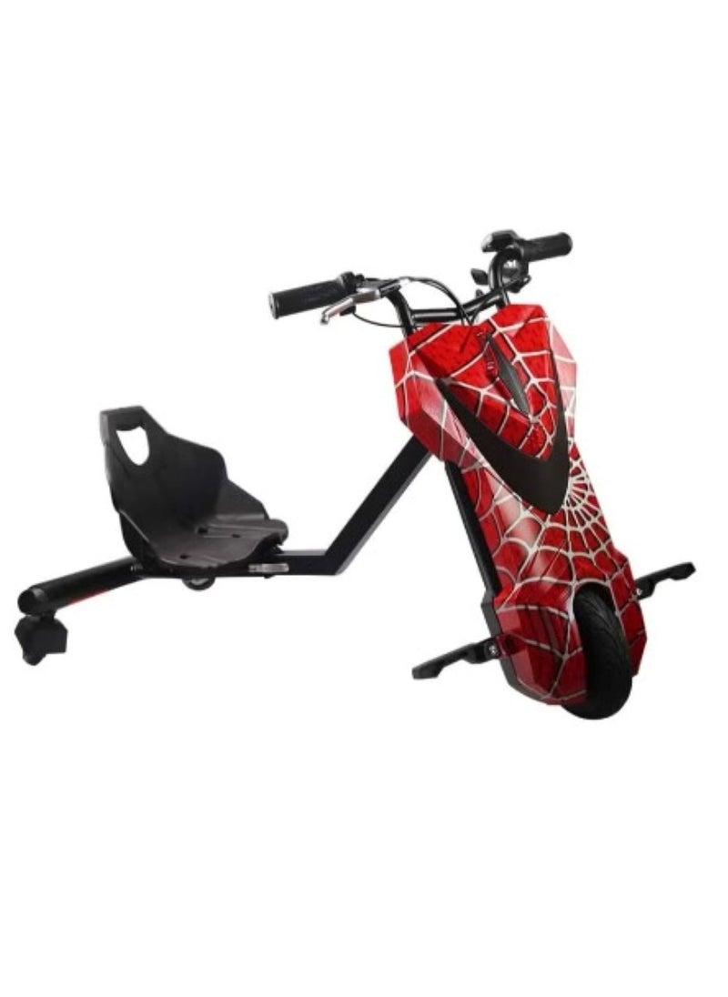 Aster 3 Wheel Drifter 36v Electric Scooter 360 Degree Rotation with Led Light Comfortable Seat and Bluetooth Red/White  - Image 3