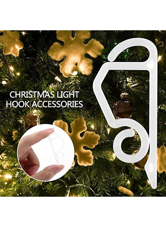 Generic 120 Pcs  Light Clips Outside Gutter Hooks - Plastic Holiday Gutter Light Weatherproof Hooks for   Roof Tree Hanging Outdoor Decoration String Lights (White) - Image 4